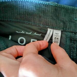 Women's size double zero olive green corduroy pants Loft